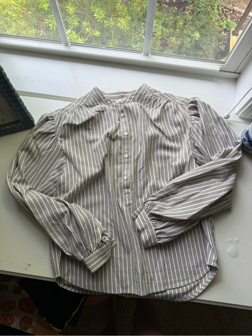 Treasure & Bond Striped Cream Blouse